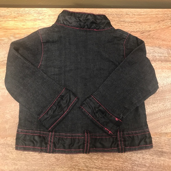 Girls size 12 months black jean jacket - Picture 3 of 3